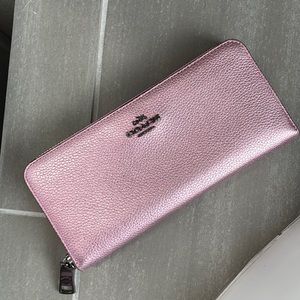 Coach Pink Metallic Wallet